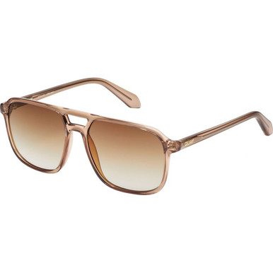 Quay Australia On The Fly Large - Oat/Sepia Gradient Lenses