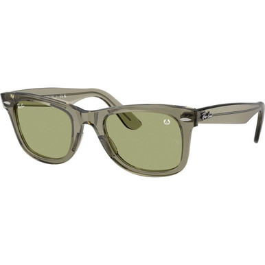 Ray-Ban Original Wayfarer RB2140 - Transparent Green/Bottle Green Lenses 50 Eye Size