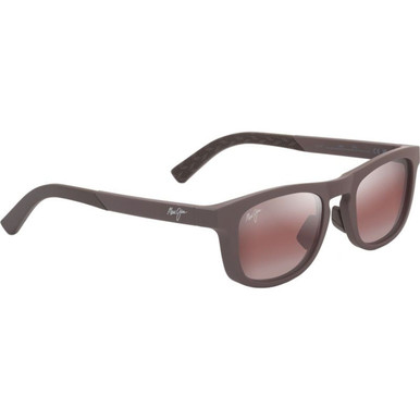 Maui Jim Aliali - Matte Solid Dark Brown/Maui Rose Polarised Glass Lenses