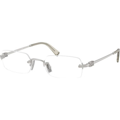 Miu Miu Glasses MU50YV - Silver/Clear Lenses 52 Eye Size