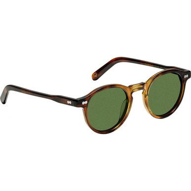 Moscot Miltzen - Tobacco/Calibar Green Glass Lenses 49 Eye Size