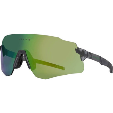 Liive Flow X - Matte Xtal Smoke/Green Mirror Polarised Lenses