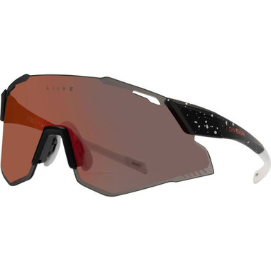 Liive Pace X - Matte Black Splatter/Red Mirror Polarised Lenses