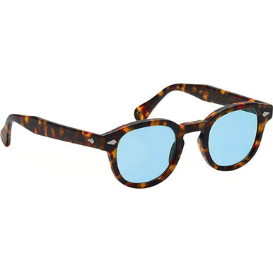 Moscot Lemtosh - Matte Tortoise/DG-37 Blue Glass Lenses 46 Eye Size