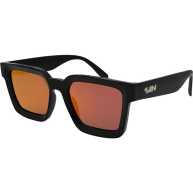 SIN Eyewear Top Shelf - Black/Red Mirror Polarised Lenses