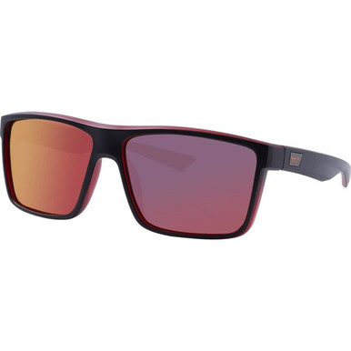 Mangrove Jacks Moonraker, Matte Black and Crystal Red/Red Mirror Polarised Lenses