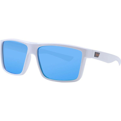 Mangrove Jacks Moonraker, Shiny White/Ice Blue Mirror Polarised Lenses