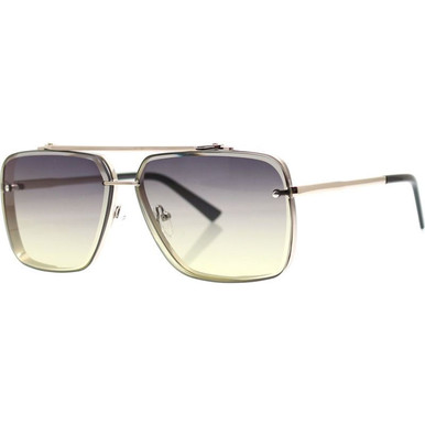 Silver/Smoke Olive Gradient Lenses