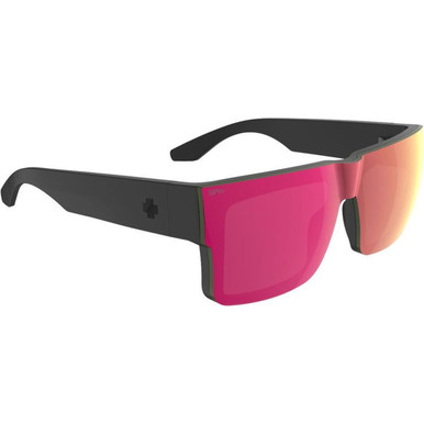 Spy Cyrus Switch, Matte Black/Happy Pink Mirror &amp; Happy Grey Green Lenses