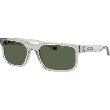 Arnette AN4372 - Transparent Light Grey/Dark Green Polarised Lenses