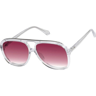 Crystal with Silver Metal Trim/Rose Gradient Lenses