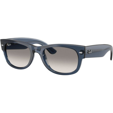 Ray-Ban Mega Wayfarer II RB0832S - Transparent Dark Blue/Grey Clear Gradient Glass Lenses