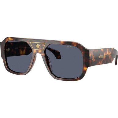 Havana/Dark Blue Polarised Lenses