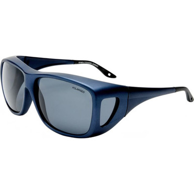 Cancer Council Gymea - Metallic Blue/Smoke Polarised Lenses