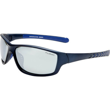 Cancer Council Barton - Matte Navy/Silver Mirror Polarised Lenses