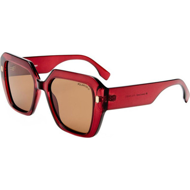 Cancer Council Massey - Burgundy/Brown Polarised Lenses