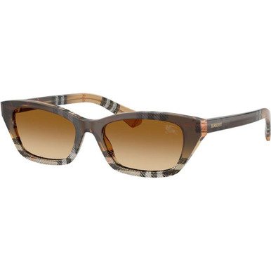 Burberry BE4488 - Check Sand Gradient/Brown Gradient Lenses