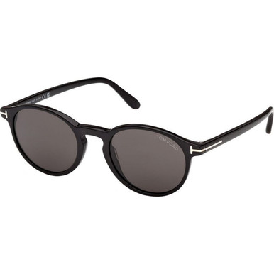 Shop the Tom Ford FT1122-D Sunglasses Shiny Black/Blue
