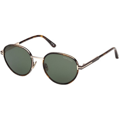 Tom Ford Jet 02 FT1339 - Dark Havana/Green Lenses