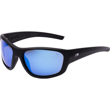 Matte Black/L.I.T Blue Mirror Polarised Glass Lenses