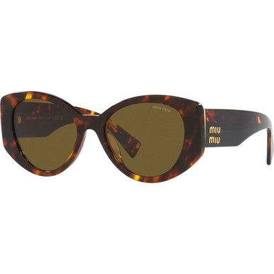 OUTLET Miu Miu MU03WS - Havana Honey/Dark Brown Lenses