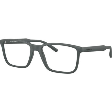 Arnette Glasses Nakki AN7208, Matte Dark Grey/Clear Lenses 54 Eye Size