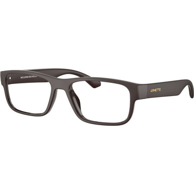 Arnette Glasses AN7286U, Matte Chocolate/Clear Lenses 55 Eye Size