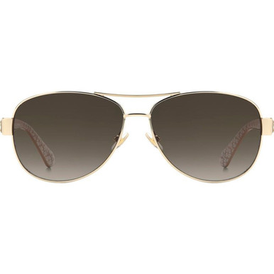 Shop Kate Spade Dalia Sunglasses Gold Beige/Brown Gradient display picture 1