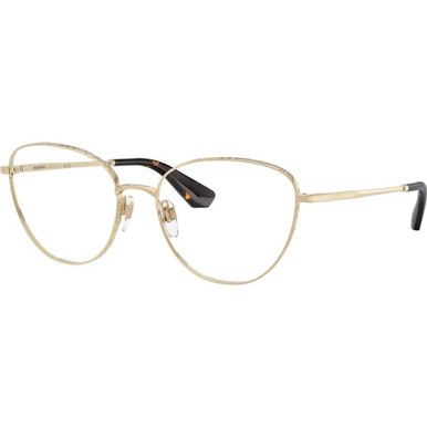 Burberry Glasses BE1398 - Light Gold/Clear Lenses 54 Eye Size