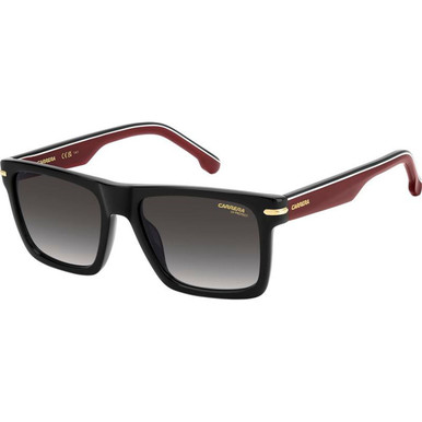 Carrera 378/S, Black and Red/Dark Grey Gradient Lenses