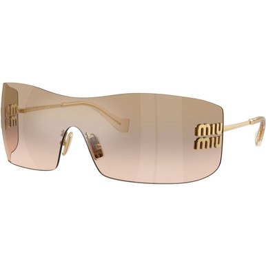 Miu Miu MUB53S - Gold/Light Brown Bronze Mirror Lenses