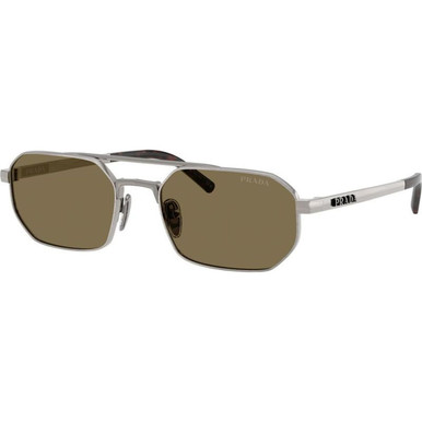 Prada PRD53S - Satin Gunmetal/Light Green Lenses