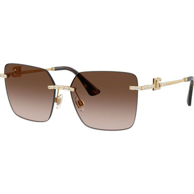 Dolce & Gabbana DG2332B - Gold/Brown Gradient Lenses