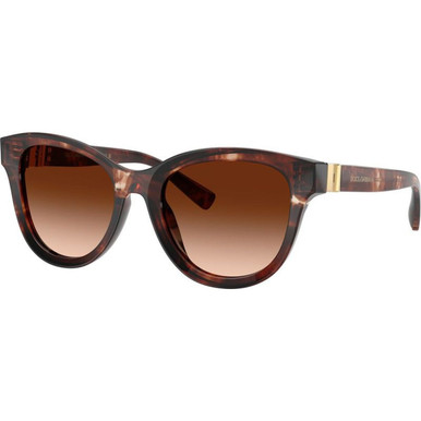 Dolce & Gabbana DG4533 - Dark Red Havana/Brown Gradient Lenses