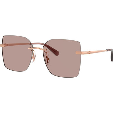 Coach HC7193D - Shiny Rose Gold/Purple Lenses