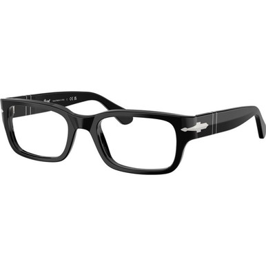 Persol Glasses PO3399V - Black/Clear Lenses 53 Eye Size
