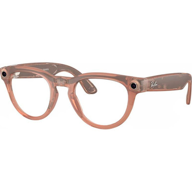 Ray-Ban Smart Glasses Meta Headliner (Gen 2) RW4013 - Matte Peach/Grey Transitions Lenses