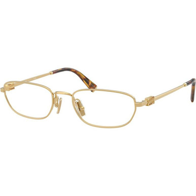 Miu Miu Glasses MU52ZV, Gold/Clear Lenses