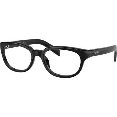 Prada Glasses PRD03VU - Black/Clear Lenses 52 Eye Size
