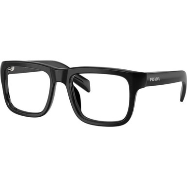 Prada Glasses PRD02V - Black/Clear Lenses 54 Eye Size