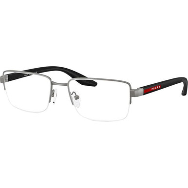 Prada Linea Rossa Glasses PS51SV - Gunmetal/Clear Lenses 56 Eye Size