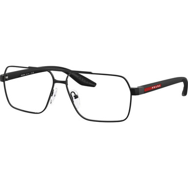 Prada Linea Rossa Glasses PS51TV - Matte Black/Clear Lenses 57 Eye Size