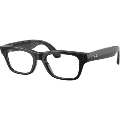 Ray-Ban Smart Glasses Meta Blayzer Optics (Gen 2) RW7001 - Transparent Black/Clear Lenses 50 Eye Size