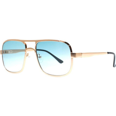 Reality Eyewear Vegas - Gold/Aqua Gradient Lenses