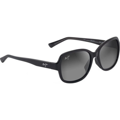 Maui Jim Hiluhilu - Shiny Black/Neutral Grey Polarised Glass Lenses