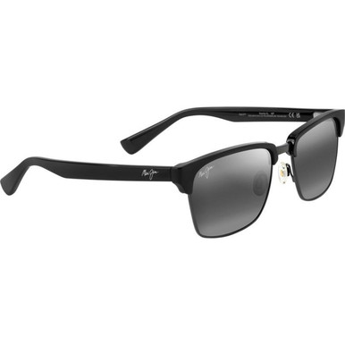 Maui Jim Kawika XL - Shiny Black/Neutral Grey Polarised Lenses