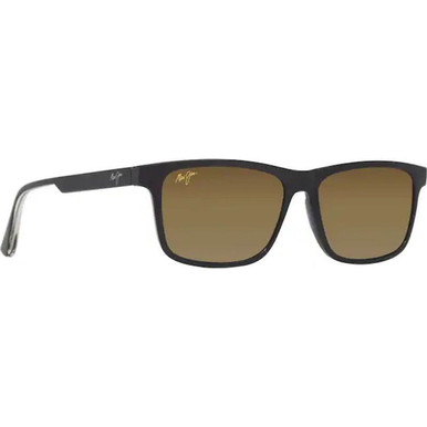 Maui Jim Okina - Shiny Black/HCL Bronze Polarised Glass Lenses