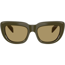 Shop Prada PRD07S Sunglasses Laurel/Green Olive | Afterpay display picture 2