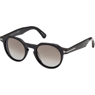 Tom Ford Thomas 02 FT1358 - Shiny Black/Roviex Gradient Glass Lenses