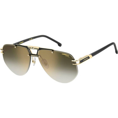 Carrera 1087/S - Matte Black and Gold/Green Gradient Gold Mirror Lenses